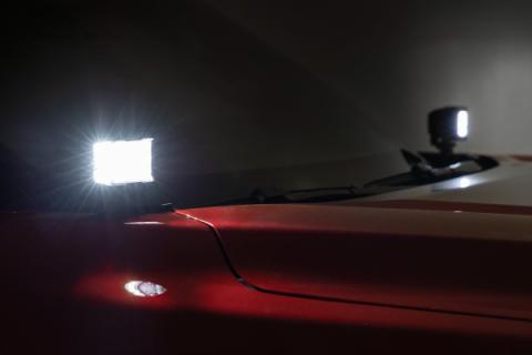 LED Light Kit Ditch Mount 2 Inch Black Pair Spot Toyota Tundra (22-26) Rough Country