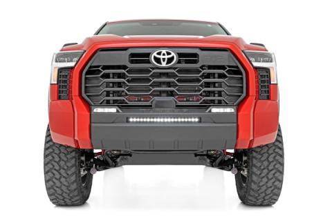 LED Light Kit Bumper Mount 20 Inch Black Slim Line Toyota Tundra (22-26) Rough Country