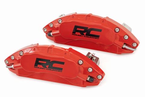 Caliper Cover Red Jeep Gladiator JT/Wrangler 4XE/Wrangler JL (18-UP) Rough Country