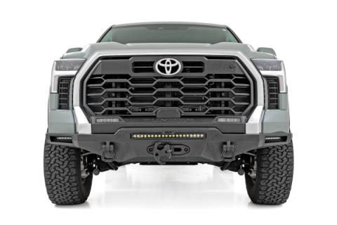 Hybrid Front Bumper 12000S Black LED w/ Amber DRL Toyota Tundra (22-26) Rough Country