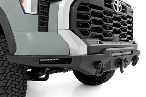 Hybrid Front Bumper 12000S Black LED w/ Amber DRL Toyota Tundra (22-26) Rough Country
