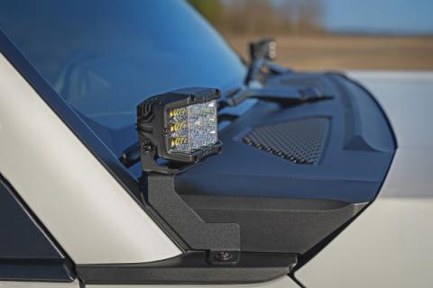 LED Light Kit Ditch Mount 2 Inch Black Pair Spot Toyota Land Cruiser (24-26) Rough Country