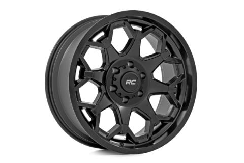 80 Series Wheel One-Piece Semi Gloss Black 20x10 8x180 -19mm Rough Country
