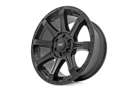 81 Series Wheel One-Piece Semi Gloss Black 20x9 8x6.5 0mm Rough Country