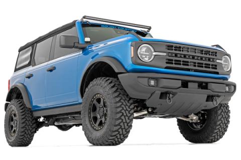 LED Light Kit Upper Windshield 50 Inch Spectrum Single Row Ford Bronco (21-25) Rough Country