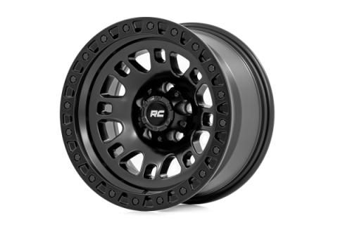 82 Series Wheel One-Piece Semi Gloss Black 15x8 5x5.5 -19mm Rough Country