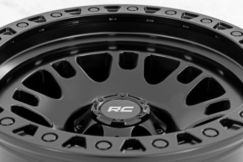 82 Series Wheel One-Piece Semi Gloss Black 15x8 5x5.5 -19mm Rough Country