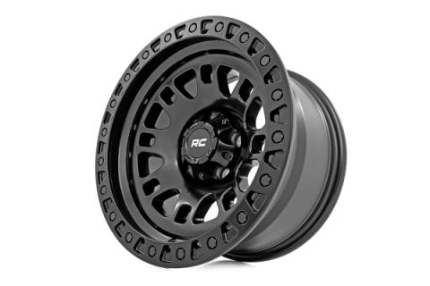 82 Series Wheel One-Piece Semi Gloss Black 17x9 5x5 -12mm Rough Country