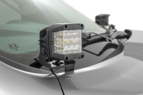 LED Light Kit Ditch Mount 2 Inch Black Pair Spot Ram 1500 2WD/4WD (19-26) Rough Country