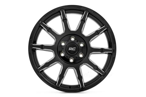 83 Series Wheel One-Piece Gloss Black 20x9 8x170 -12mm Rough Country