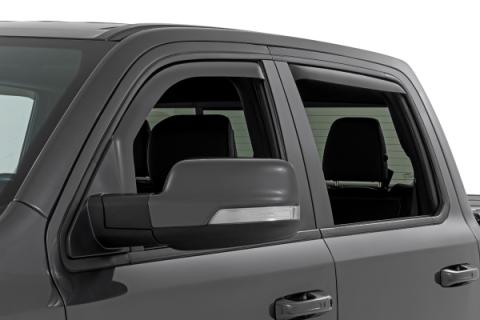 Side Window Deflectors In Channel Rain Guard Ram 1500 (19-26)/1500 TRX (21-24) Rough Country