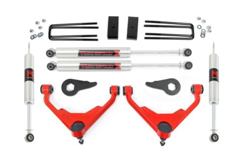 3 Inch Lift Kit M1 FK/FF Red Silverado/Sierra 2500HD/3500HD/Suburban 2500/Yukon XL 2500 (01-10) Rough Country