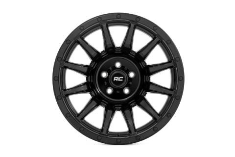 90 Series Wheel One-Piece Gloss Black 18x9 6x5.5 -12mm Rough Country