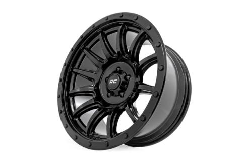 90 Series Wheel One-Piece Gloss Black 20x9 6x5.5 -12mm Rough Country