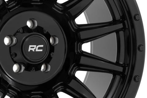 90 Series Wheel One-Piece Gloss Black 20x9 6x5.5 -12mm Rough Country