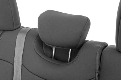Jeep Neoprene Seat Cover Set Black 18-20 Wrangler JL Unlimited Rough Country