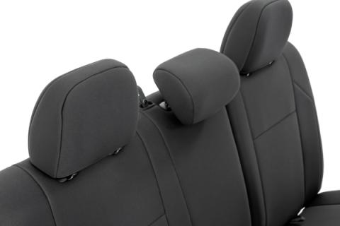 Seat Covers Gray FR &amp; RR Crew Cab Toyota Tacoma 2WD/4WD (2005-2015) Rough Country