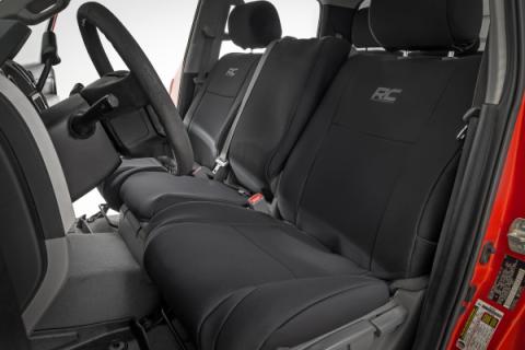 Seat Covers Black FR w/ Console Cover and Rear Toyota Tundra 2WD/4WD (07-13) Rough Country