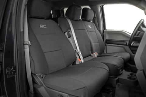 Seat Covers FR Bench and RR Bench Ford F-150/Lightning/F-250/F-350 (15-26) Rough Country