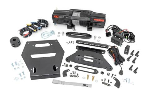 LED Light Winch Mount RS6500S 10 Inch Black Slimline Polaris RZR Pro R Rough Country