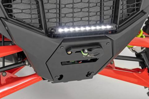 LED Light Winch Mount RS6500S 10 Inch Black Slimline Polaris RZR Pro R Rough Country
