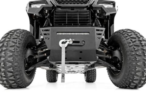 Winch Plate 10 Inch Black Slimline Honda Pioneer 520 Rough Country