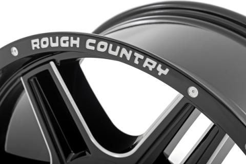 92 Series Wheel Machined One-Piece Gloss Black 18x9 6x135 +0mm Rough Country