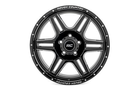 92 Series Wheel Machined One-Piece Gloss Black 18x9 6x135 +0mm Rough Country