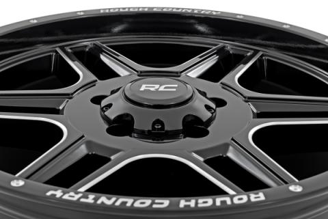 92 Series Wheel Machined One-Piece Gloss Black 18x9 6x135 +0mm Rough Country