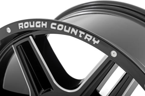 92 Series Wheel Machined One-Piece Gloss Black 20x9 6x5.5 +0mm Rough Country