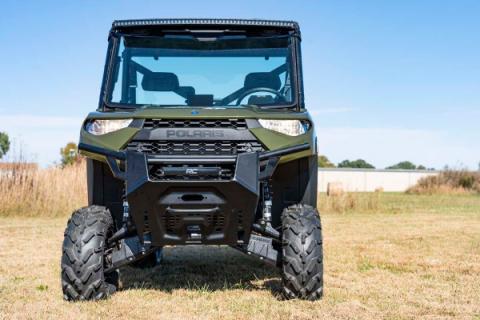 LED Light Front Mount 50 Inch Dual Row Black Pair with Factory Wiper 14-22 Polaris Ranger 1000XP Rough Country