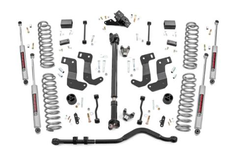 3.5 Inch Lift Kit C/A Drop FR D/S Rubicon Jeep Wrangler Unlimited 4WD (24-26) Rough Country