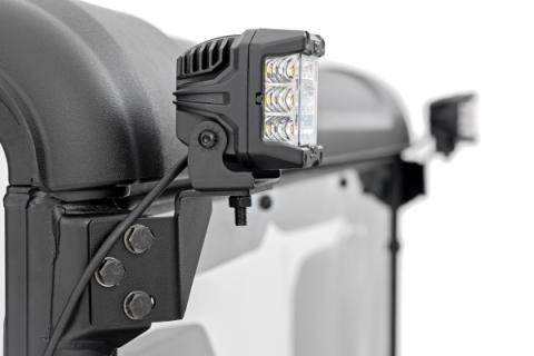 LED Light Kit Rear Mount 2 Inch Black Pair Amber DRL CFMOTO UFORCE U10 Pro Rough Country