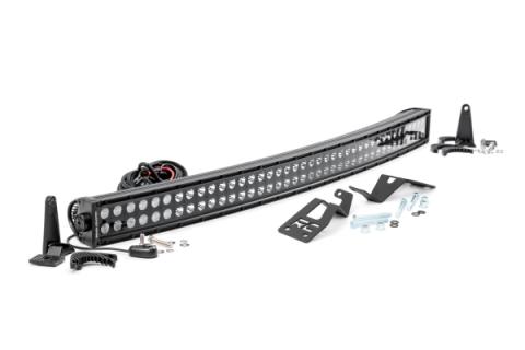 LED Light Kit Front Mount 40 Inch Black Dual Row Amber DRL Can-Am Commander Max Rough Country