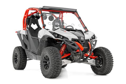 LED Light Kit Front Mount 40 Inch Black Dual Row Amber DRL Can-Am Commander Max Rough Country