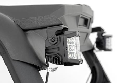 LED Light Kit Rear Mount 2 Inch Black Pair Flood Can-Am Maverick Sport 1000R Rough Country