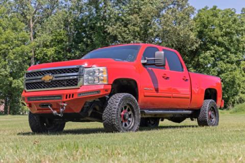 3.5 Inch Knuckle Lift Kit V2 w/ Overloads Red Silverado/Sierra 2500HD/3500HD (11-19) Rough Country
