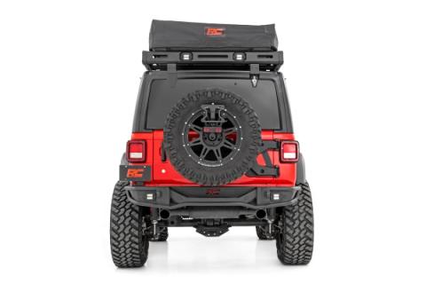 Roof Top Tent Rack Mount 12 Volt Accessory w/Ladder Extension and LED Light Kit Rough Country