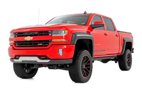 Pocket Fender Flares 6 Foot 7 Inch &amp; 8 Foot Bed Chevy Silverado 1500 (14-18)/Silverado 2500 HD (15-19) Rough Country