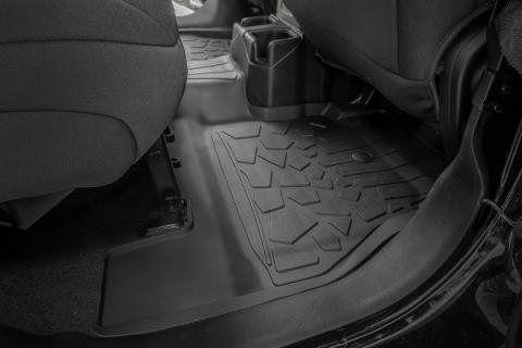 Flex Fit Floor Mats FR &amp; RR 4 Door Jeep Wrangler Unlimited 4WD (18-26) Rough Country