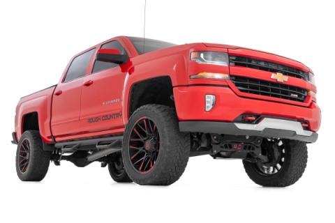 Nerf Steps Cab Length Extended Cab 6 Foot 7 Inch Bed Silverado/Sierra 1500 (14-18 &amp; Classic) Rough Country