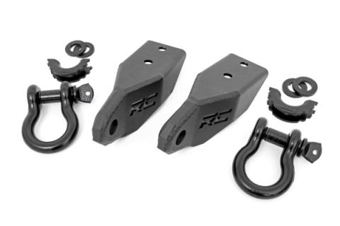 Toyota Tow Hook to Shackle Conversion Kit w/Standard D-Rings 07-20 Tundra Rough Country