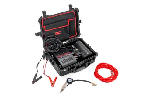 Portable Twin Motor Air Compressor w/Carry Case 12 Volt 150PSI 6.16 CFM Rough Country
