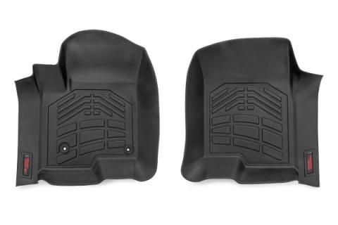 Floor Mats FR Bucket Crew Silverado/Sierra 1500/2500HD/3500HD (19-26) Rough Country