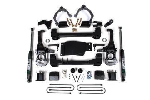 4 Inch Lift Kit For 25-Up Silverado/Sierra 1500 Custom Trail Boss/LT Trail Bass/AT4 4WD 3 Inch Rear Block Spacer Front Nitro Series Rear Shock Zone Offroad