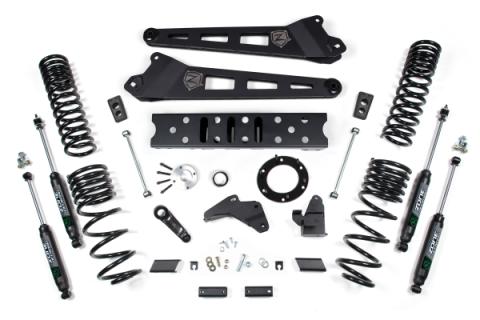 19-24 RAM 2500 6.5 Inch Radius Arm 4.5 Inch Rear Coils Diesel 6-Bolt T-Case Nitro Shocks Zone Offroad