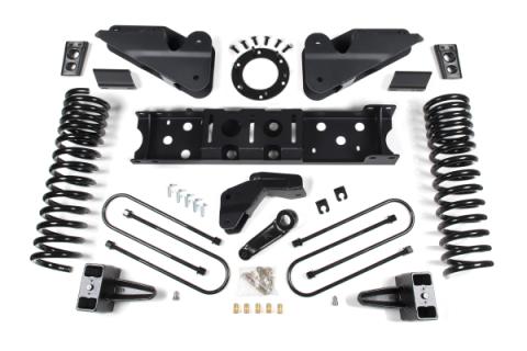 19-24 RAM 3500 4.5 Inch Radius Arm Bracket 2 Inch Rear Block With Overload Diesel 6-Bolt T-Case Nitro Shocks Zone Offroad