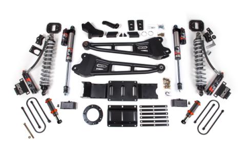 19-24 Ram 3500 4WD 6 Inch Radius Arm Suspension Lift Kit, 5 Inch Rear, Block w/o Overload, 6 Bolt Diesel - Fox 2.5 Performance Elite Series C/O Front, FOX 2.0 Front Bump, Fox 2.5 Performance Elite Series Rear BDS Suspension