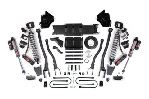 13-18 Ram 3500 4WD 4 Inch 4-Link Suspension Lift Kit, 2 Inch Rear, Block, 8 Bolt Diesel - Fox 2.5 Performance Elite Series C/O Front, Fox 2.5 Performance Elite Series Rear BDS Suspension