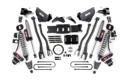 13-18 Ram 3500 4WD 6 Inch 4-Link Suspension Lift Kit, 4 Inch Rear, Block, 8 Bolt Diesel - Fox 2.5 Performance Elite Series C/O Front, FOX 2.0 Front Bump, Fox 2.5 Performance Elite Series Rear BDS Suspension